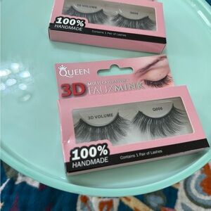 Queen 3D Faux Mink Lashes - Black -2 pairs